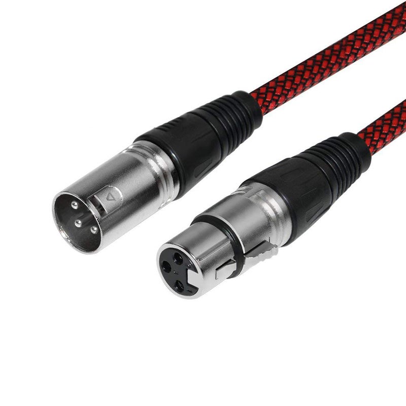 FURUI XLR Cable 10ft 2Pack Male to Female, Microphone Cable 3 Pin Nylon Braided Balanced Mic DMX Patch Cords With Oxygen-Free Copper Conductors - Image 1